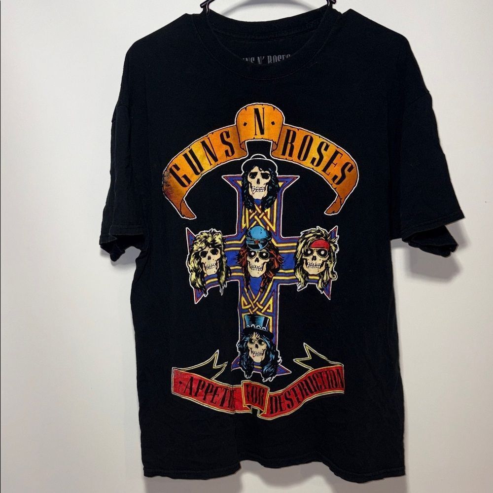 Guns N' Roses Black Graphic band  Tee - Short Sleeve